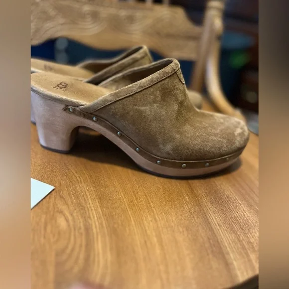 UGG Women's Tan Suede Mules - Picture 3 of 11